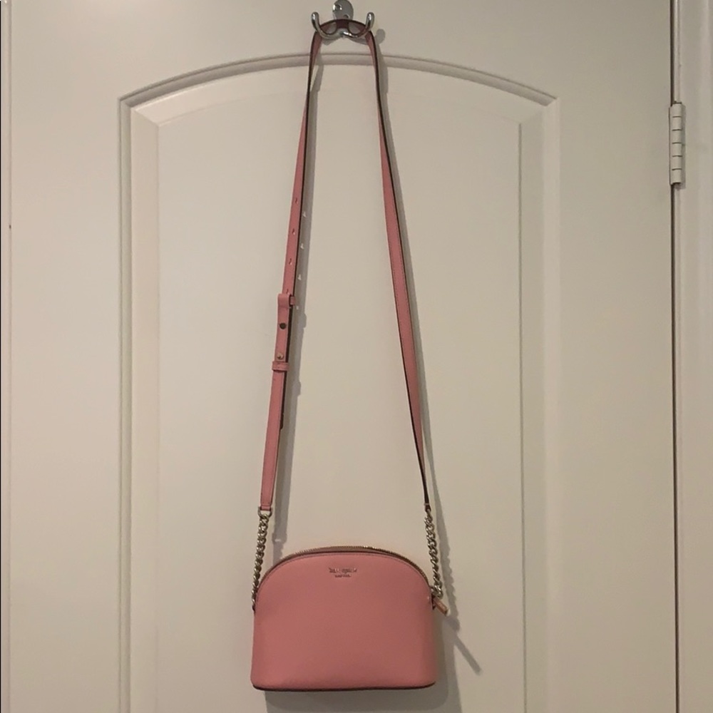 Pink Kate spake crossbody dome purse